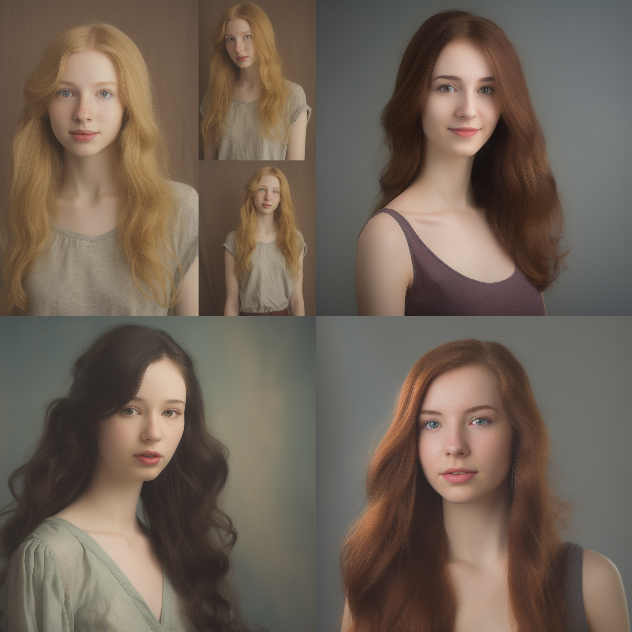 รูปถ่าย Portrait ของผู้หญิงพื้นหลังสไตล์ Minimal